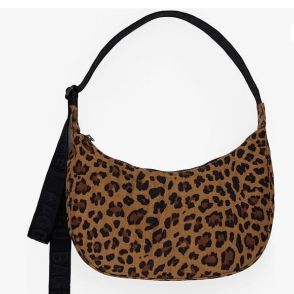 NWT Baggu Medium Crescent Bag - Leopard - Picture 1 of 1